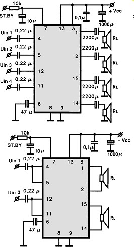 TDA7370 I circuito eletronico